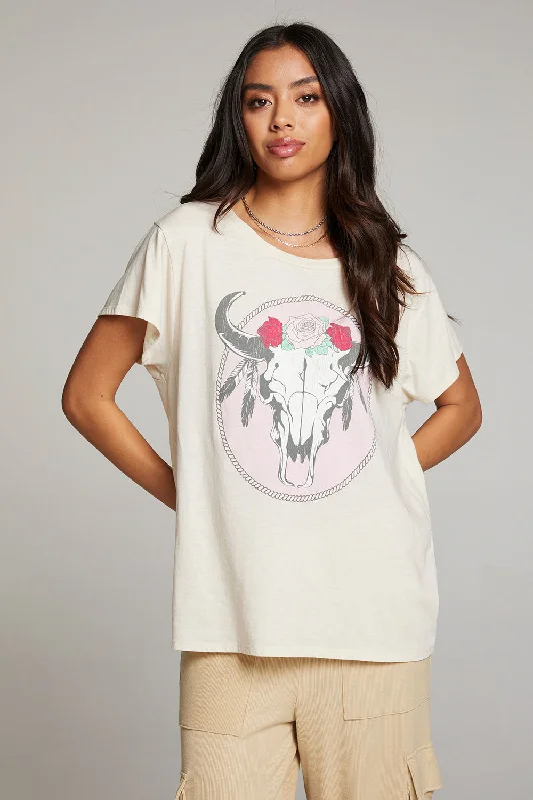 Women's Pastel T-Shirts-Moon Mystic Stag Tee