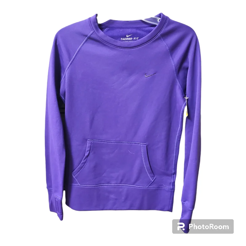 Women's High Neck Sweatshirts-Athletic Sweatshirt Crewneck By Nike Apparel  Size: S