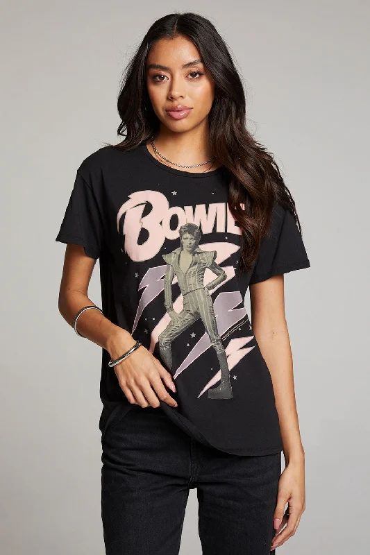 Women's Printed T-Shirts-David Bowie Bolts Tee