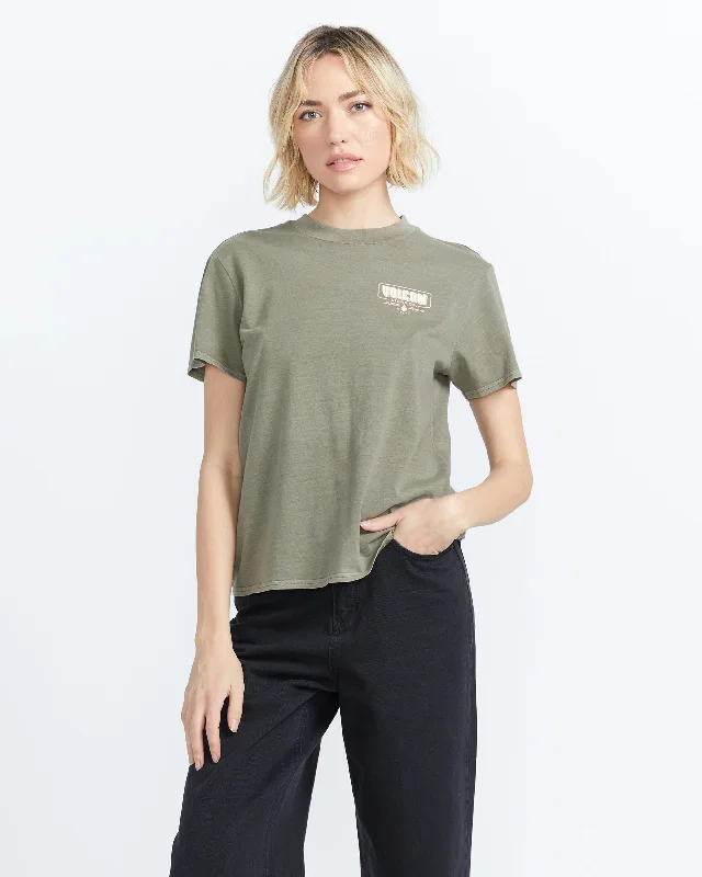 Women's Bohemian Print T-Shirts-Lock It Up Tee - Army