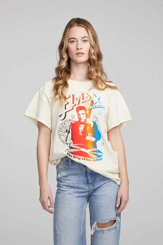 Women's Faux Suede T-Shirts-Elvis The King Tee