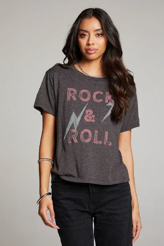 Women's Party T-Shirts-Rock & Roll Forever Crewneck Tee