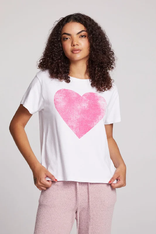 Women's High Neck T-Shirts-Heart Tee