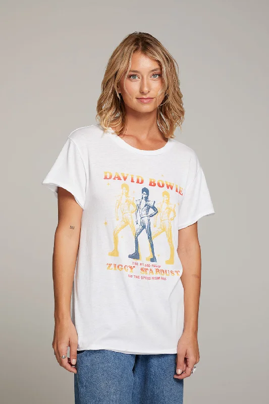 Women's Square Neck T-Shirts-David Bowie Ziggy Stardust Tee