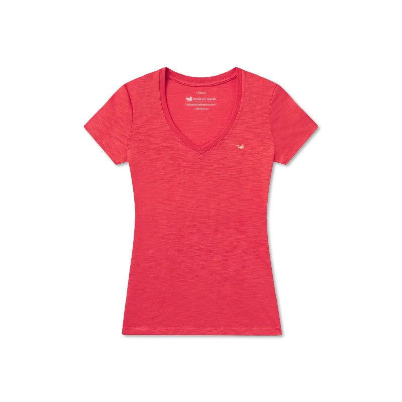 Women's Night Out T-Shirts-Caroline V-Neck Tee - Slub