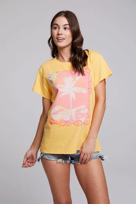 Women's High-Low Hem T-Shirts-Los Angeles Tee