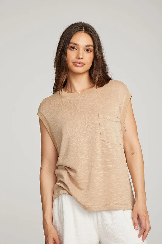 Women's Twist Knot T-Shirts-Odessa Portbella Tee