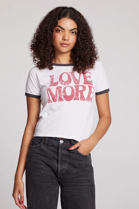 Women's Chest Pocket T-Shirts-Love More Tee