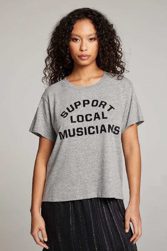 Women's Raw Edge T-Shirts-Support Local Musicians Tee