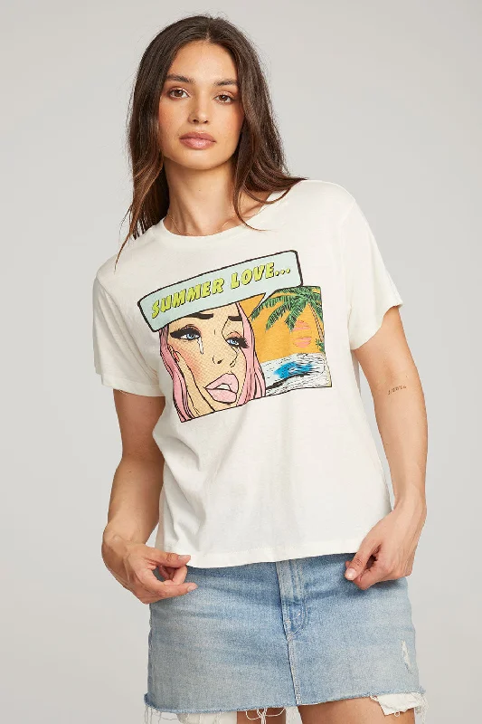 Women's Acid Wash T-Shirts-Summer Love Tee