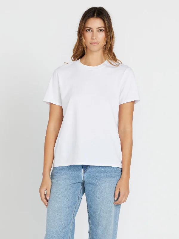 Women's Asymmetrical T-Shirts-One Of Each Bf Tee - White