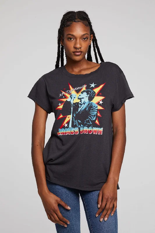 Women's Color Block T-Shirts-James Brown Mr. Dynamite Tee