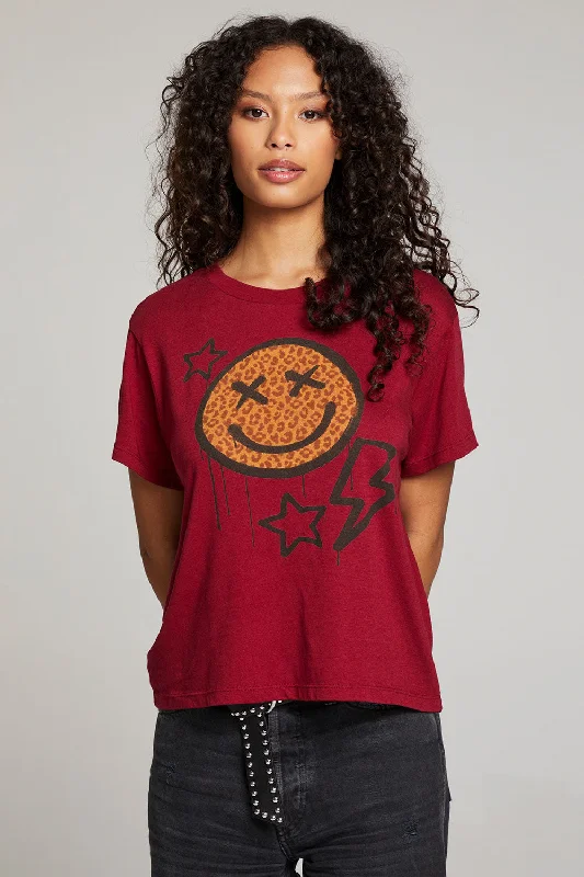 Women's Ringer T-Shirts-Graffiti Smile Tee