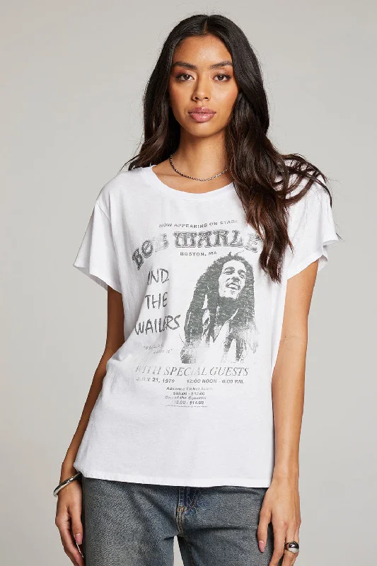 Women's Peplum T-Shirts-Bob Marley Harvard Stadium Tee