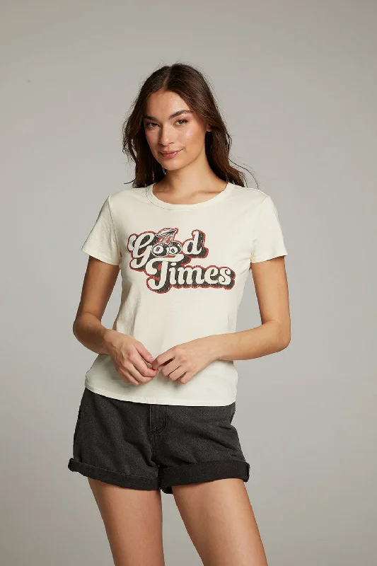 Women's Solid Color T-Shirts-Good Times Tee