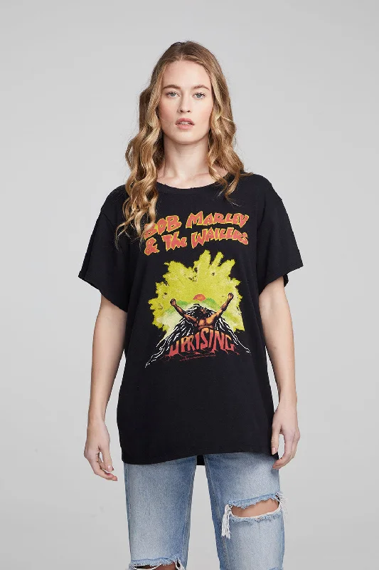 Women's Fitted T-Shirts-Bob Marley Uprising Tee