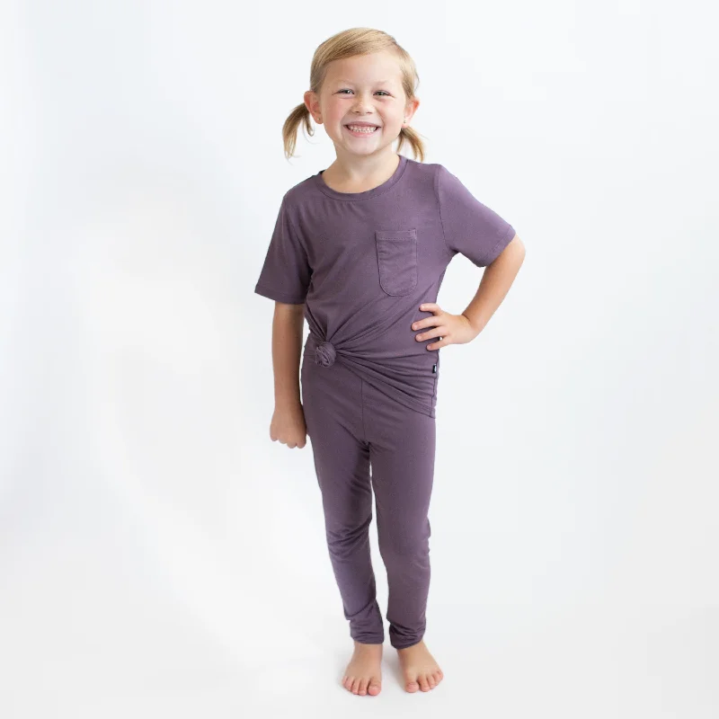 Women's Sheer T-Shirts-Toddler Crew Neck Tee in Currant