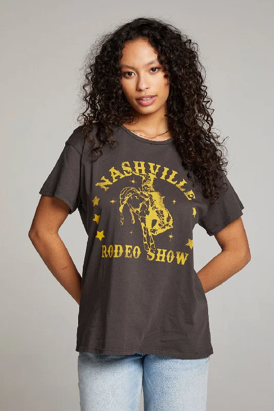 Women's Puff Sleeve T-Shirts-Nashville Rodeo Tee