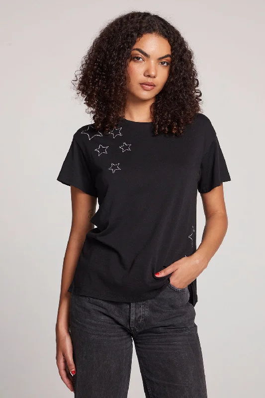 Women's Crop T-Shirts-Lace Stars Tee