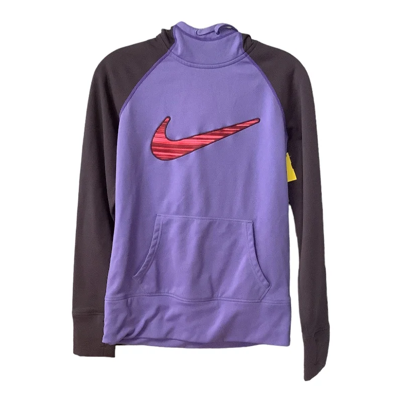 Women's Hooded Sweatshirts-Athletic Sweatshirt Hoodie By Nike Apparel  Size: S