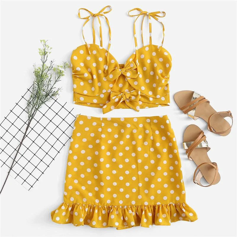 POLLY’S PERFECT POLKA DOT SKIRT SET