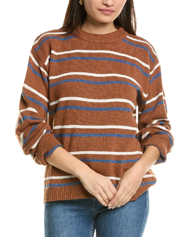 Women's Textured A-Line Pullovers-Madison Miles Dropped-Shoulder Sweater