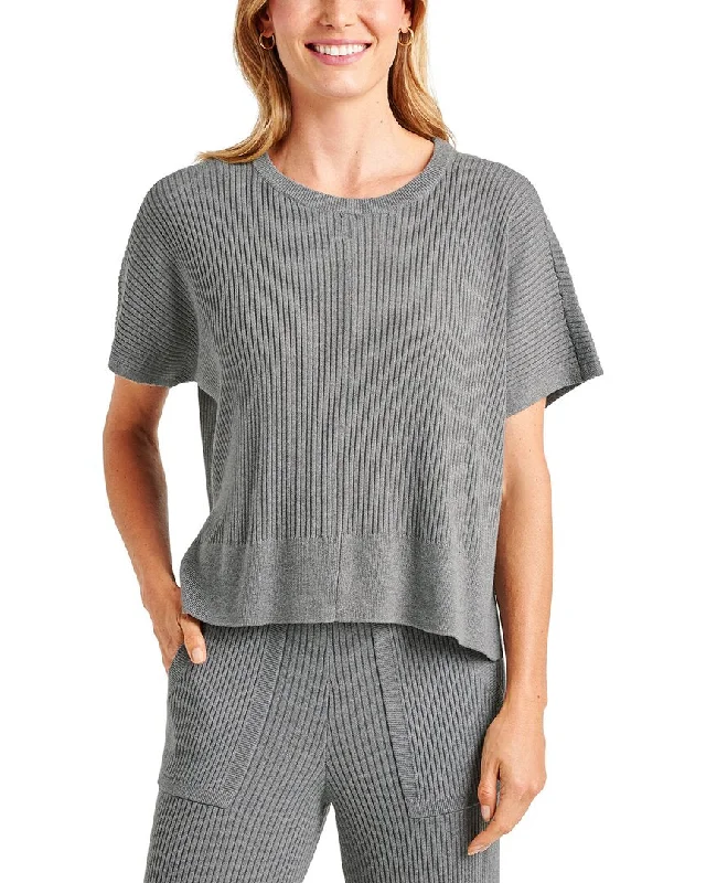 Women's Sleep Pullovers-Splendid Georgie Rib Cashmere-Blend Sweater