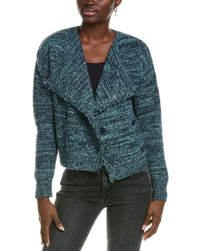 Women's Button-Front A-Line Pullovers-27 Miles Malibu womens  Textured Tweed Stitch Wool & Cashmere-Blend Jacket, xs,