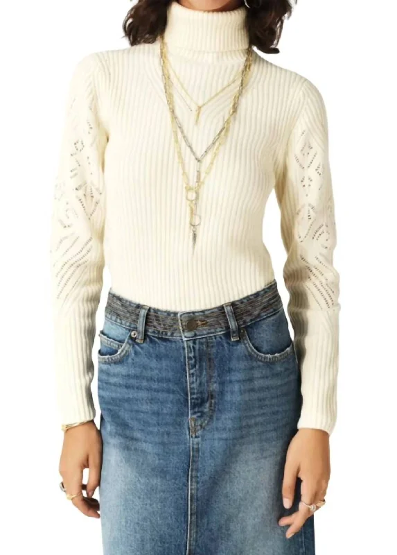 Women's Wool Pullovers-Aron Sweater In Ecru