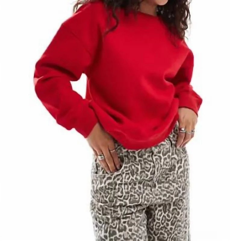 Women's Tulle A-Line Pullovers-Be Kind Sweatshirt In Red