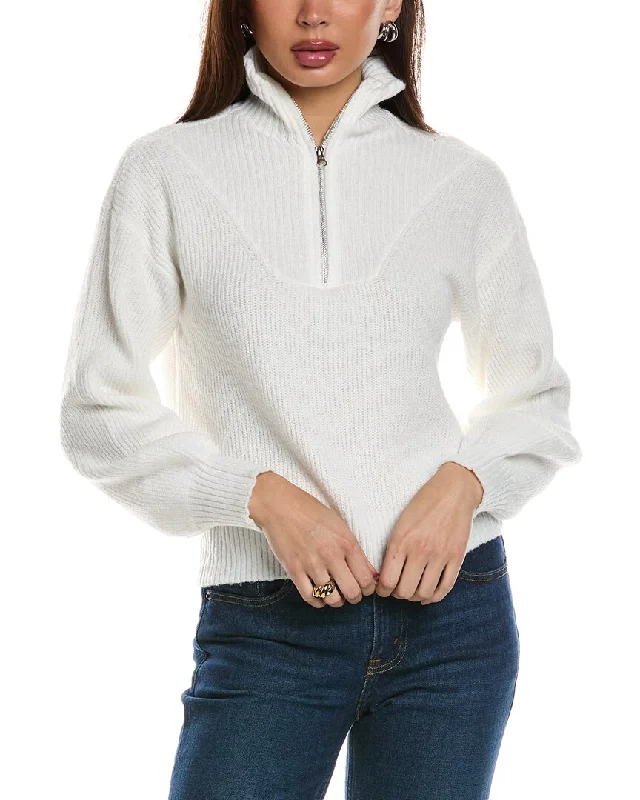 Women's Shimmer A-Line Pullovers-Isla Ciel 1/2-Zip Sweater