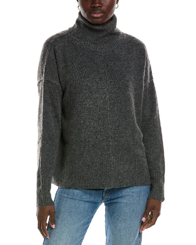 Women's High-Waisted Denim Pullovers-Brook + Lynn Turtleneck Sweater