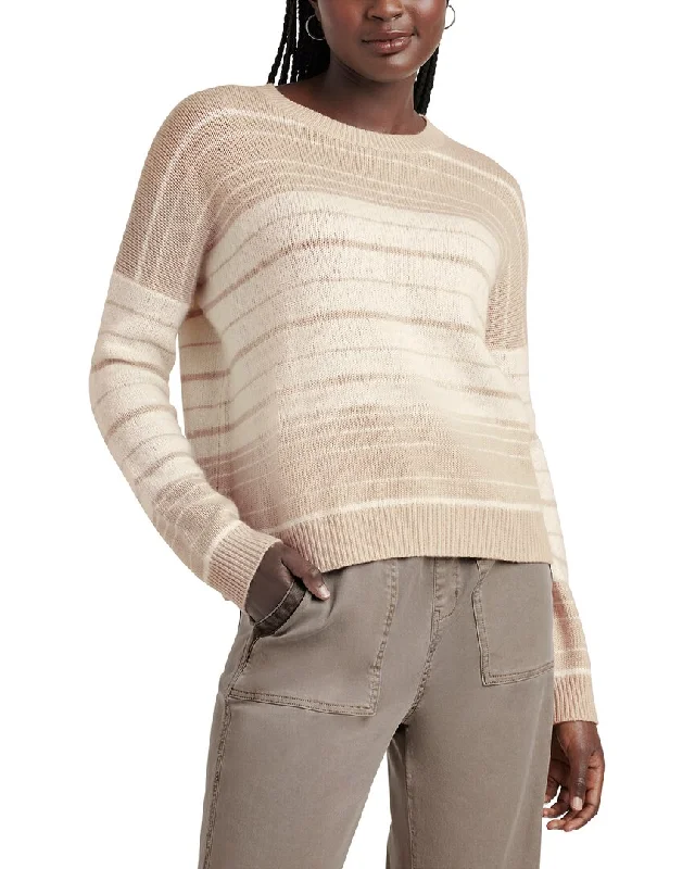 Women's Sequin A-Line Pullovers-Splendid Kennedy Stripe Cashmere-Blend Sweater