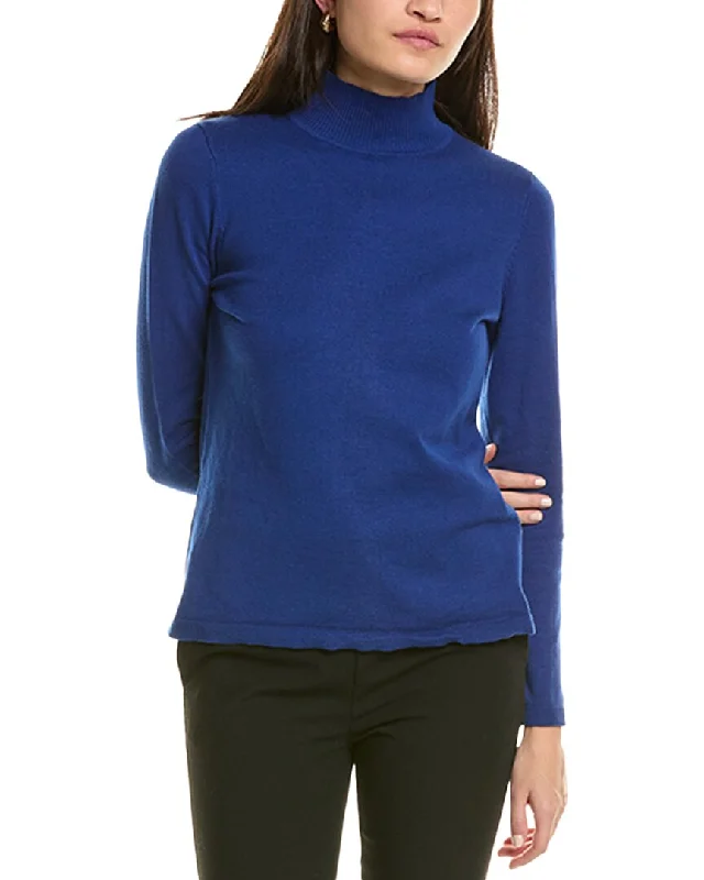 Women's Hiking Pullovers-Jones New York Mock Neck Sweater