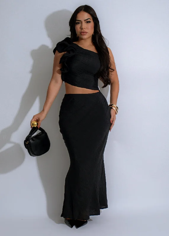 Enchanted Noir Skirt Set Black