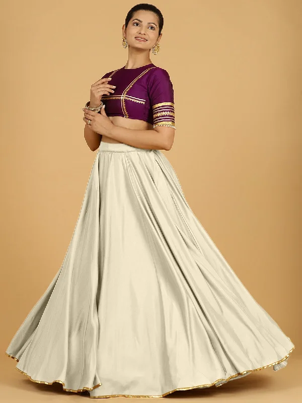 Jhalak x Tyohaar | Ivory Panelled Lehenga Skirt