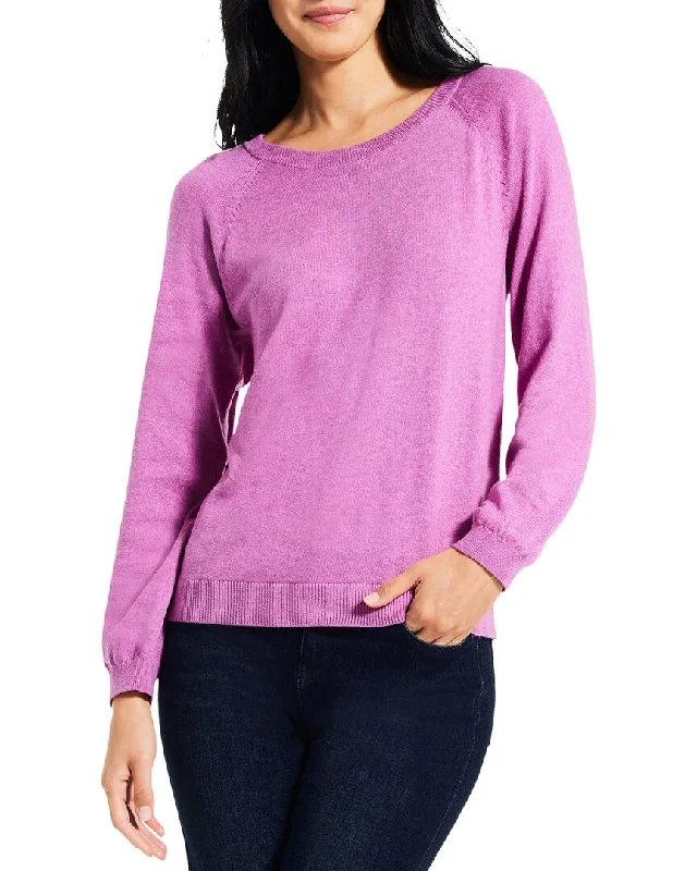 Women's Satin Ruffle Pullovers-NIC+ZOE Here And There Sweater