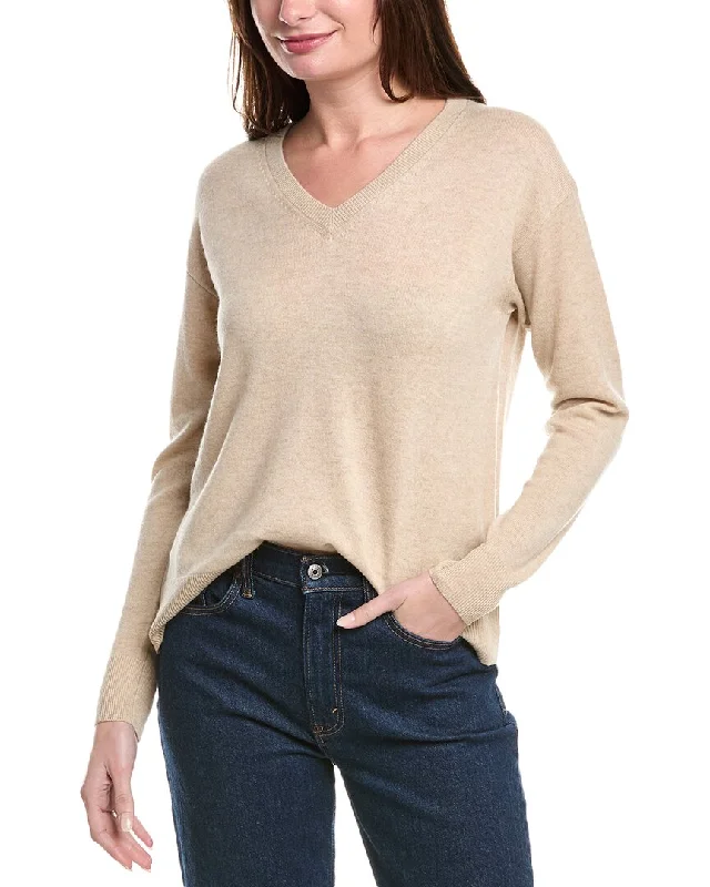 Women's Beach Pullovers-Vince Boxy Wool & Cashmere-Blend Sweater