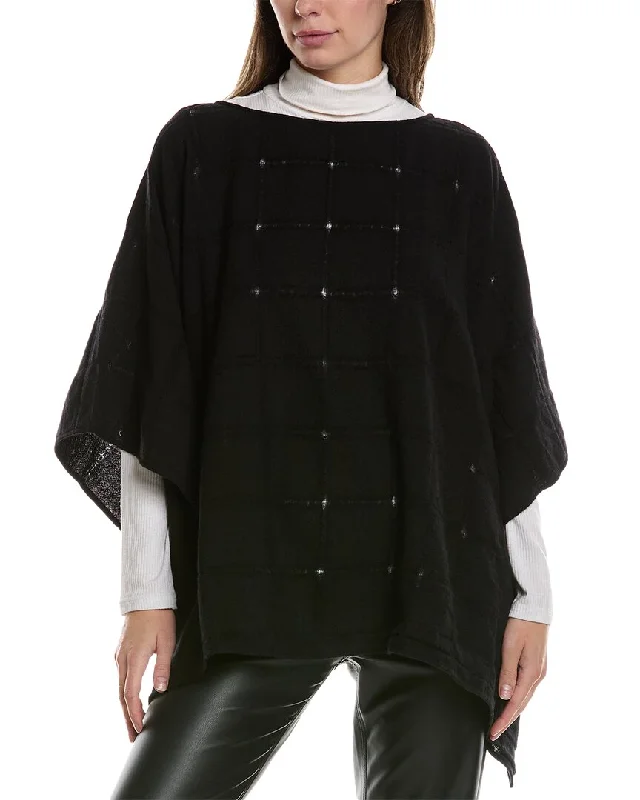 Women's Beach Pullovers-EILEEN FISHER Wool Poncho