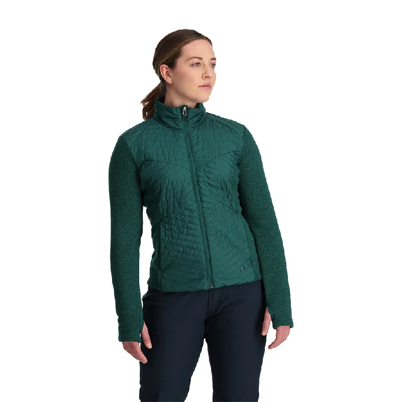 Women's Silk Floral Pullovers-Womens Pursuit - Cypress Green