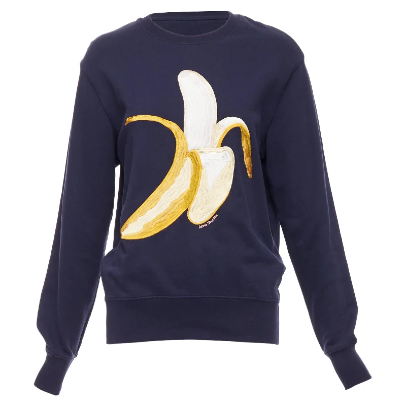 Women's Mini Denim Pullovers-Acne Studios 10 Corso Como Banana Embroidery Logo Sweater