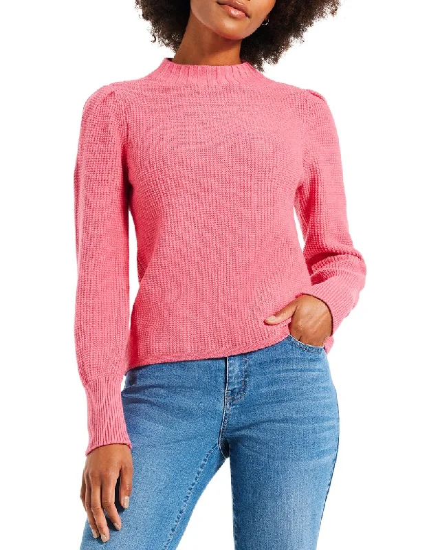 Women's Sequin Pleated Pullovers-NIC+ZOE Waffle Stitch Sweater