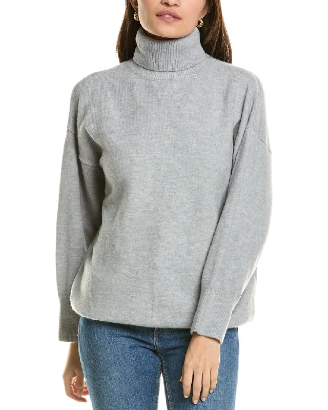 Women's Hiking Pullovers-Madison Miles Oversized Turtleneck Sweater