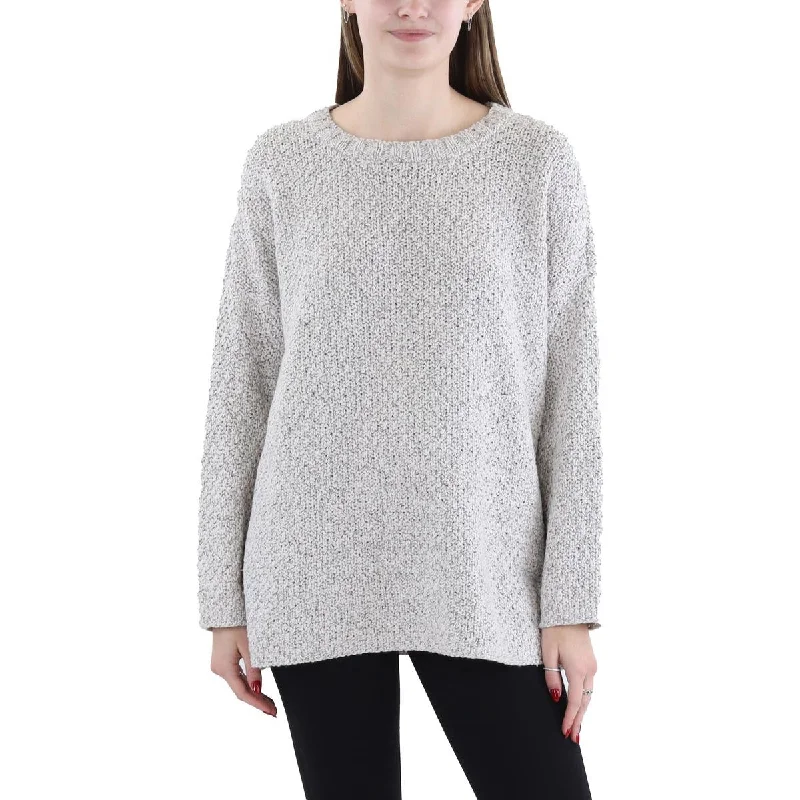 Women's Geometric Pullovers-Womens Cotton Knit Crewneck Sweater