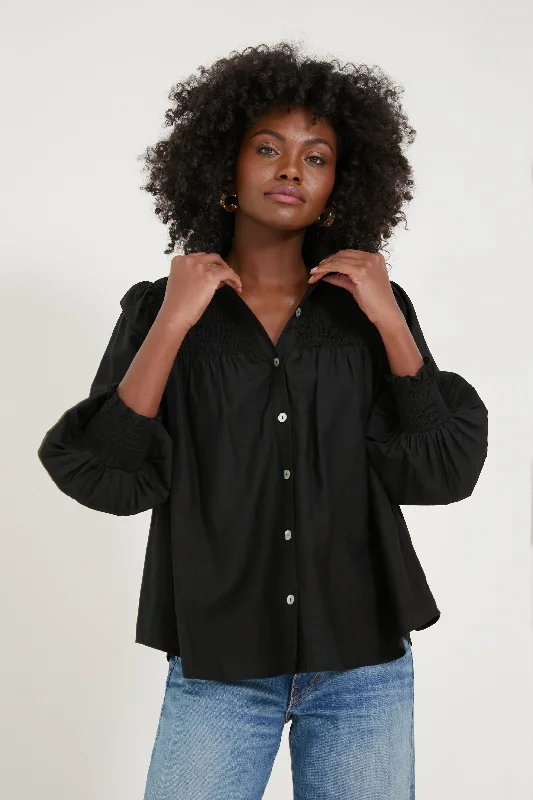 Black Jaia Smocked Blouse