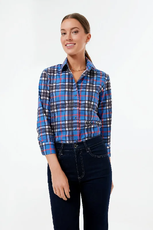 Exclusive Blue and Black Plaid Icon Shirt