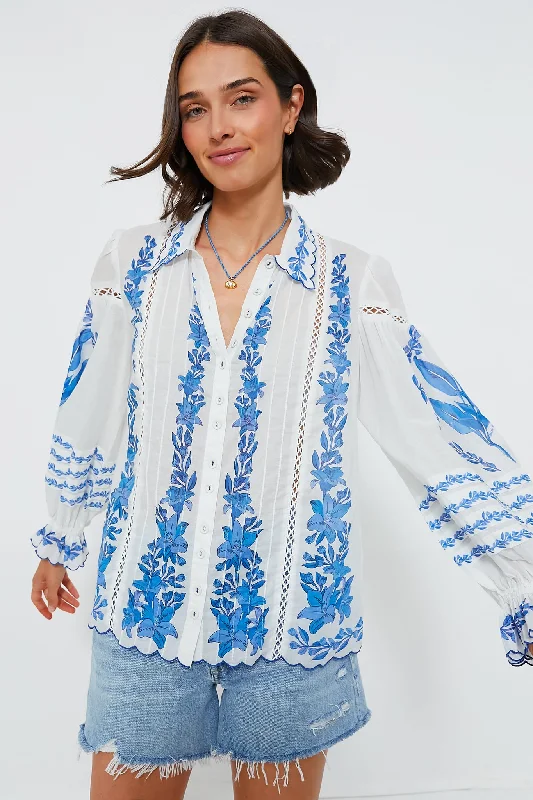 Blue Yard Off-White Blouse