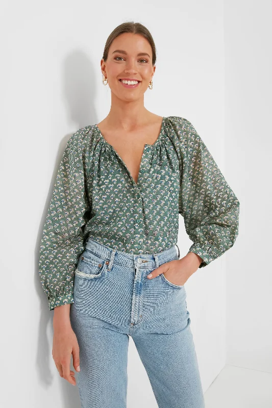 Day Flowers Juniper Frances Blouse