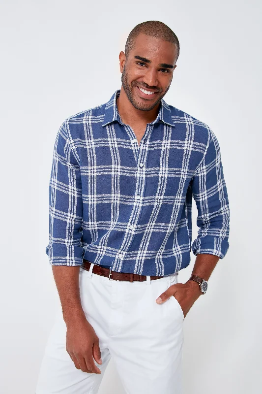 Jetty Plaid Linen Laguna Shirt