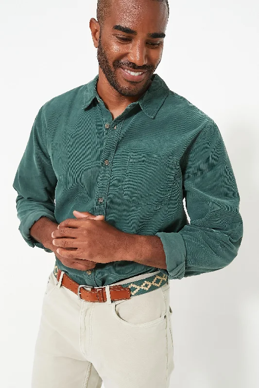 Lightweight Cord Shirt Bistro Green